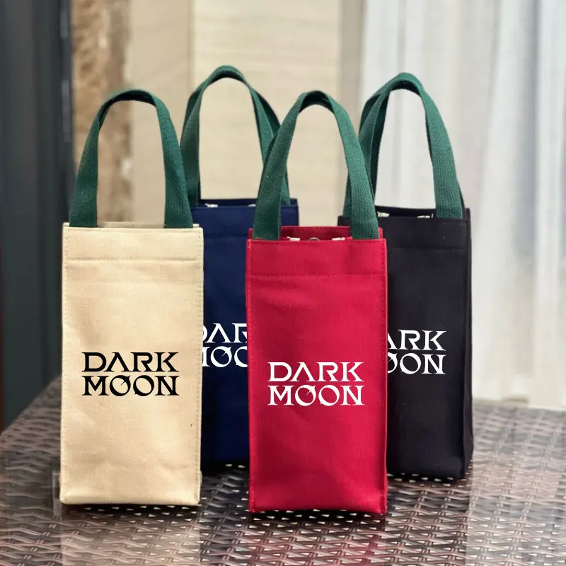 Kpop DARK MOON Handheld Cup Portable Tote Bag Double-Layer Water Bottle Holder for Thermos Umbrella Cosmetic Cases