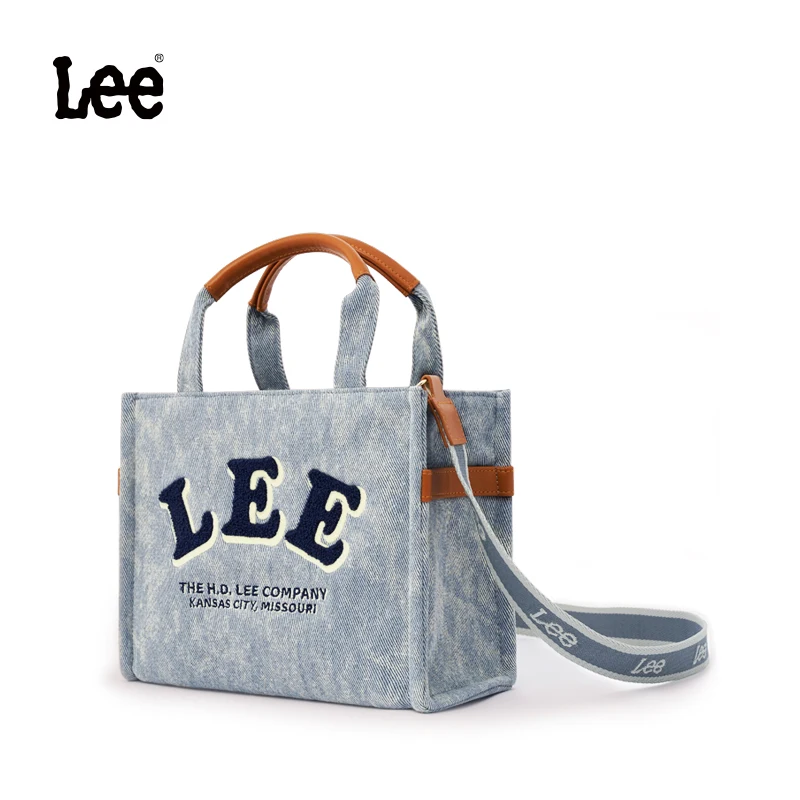 

LEE Retro Designer Women Washed Denim Crossbody Shoulder Bag Leisure Lady Daily Commute Large Jeans Handbag Tote Bags Traveling
