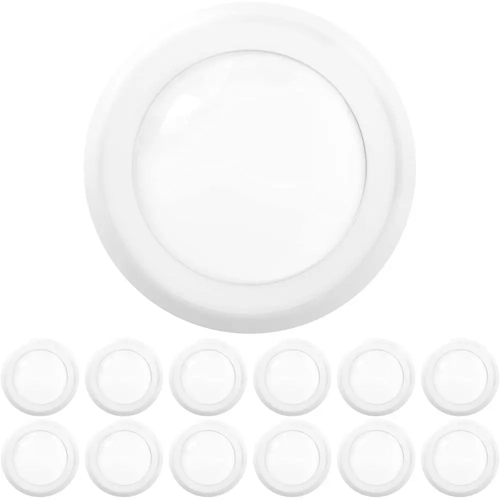 

12-Pack 5/6 Inch LED Disk Ceiling Lights, 4000K Cool White, 100W Equivalent, 15W, 1050 Lumens, Dimmable, Low Profile Surface Mou