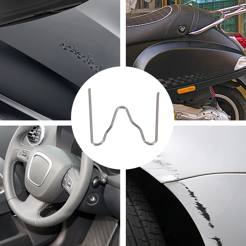 500 Pcs Welding Rods Welding Staples Wave Flat Hot Staples for Plastic Welding Hot Stapler