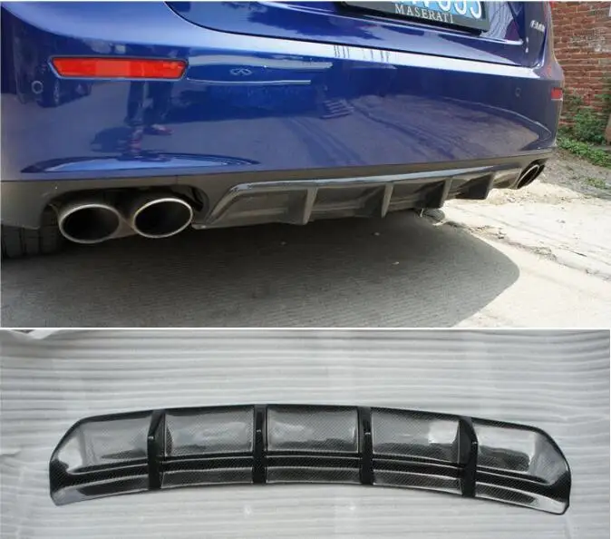 

Carbon Fiber Car Rear Bumper Spoiler Lip, Auto Car Rear Bumper Diffuser Cover For Maserati Ghibli 2014 2015 2016 2017