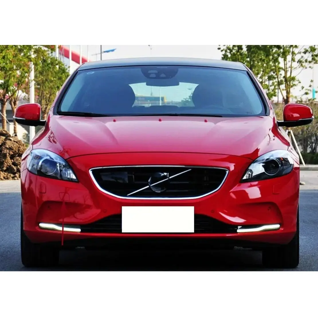 39814160 Passion Red Front Bumper Tow Hook Eye Cover Cap Plastic Fit For Volvo V40 2013 2014 2015 2016 2017 2018 - view 4