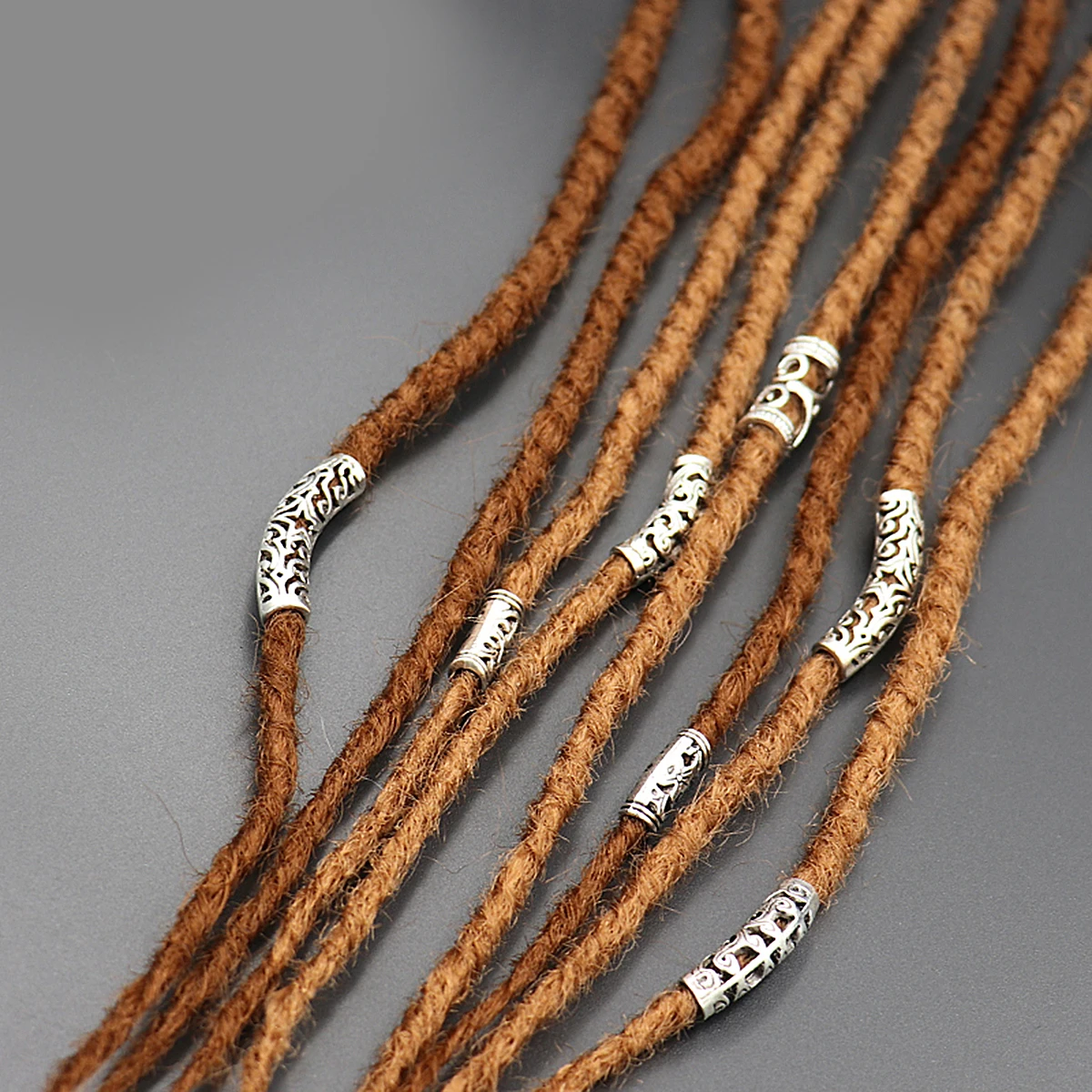 

8 Pcs Hair Tubes Braiding Beads Decorative Dreadlocks Accessories Retro Long Braid Jewelry Stylish Hair Cuffs Cool Party