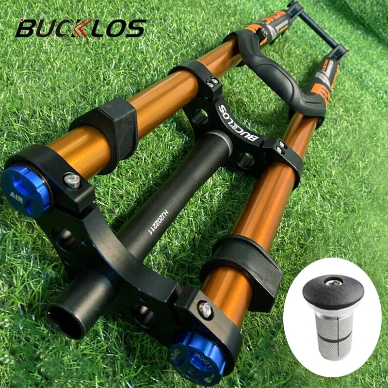 

BUCKLOS 27.5inch MTB Bicycle Fork Supension Air 29Inch Mountain Bike Fork Double Shoulder 180mm Travel AM E-bike Cycling Fork