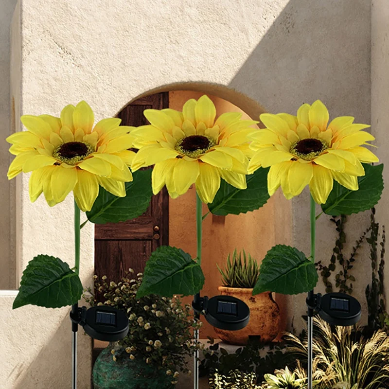 

Outdoor Sunflower Light Solar Garden Decor Yard Stake, Solar Decorative Lights For Garden,Patio,Porch,Backyard