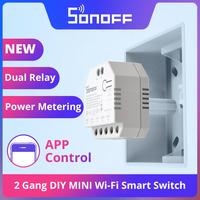 SONOFF DUALR3/R3 Lite DIY MINI Smart Switch 2 Gang Dual Relay Module With Power Metering Control Via EWeLink Alexa Google Home