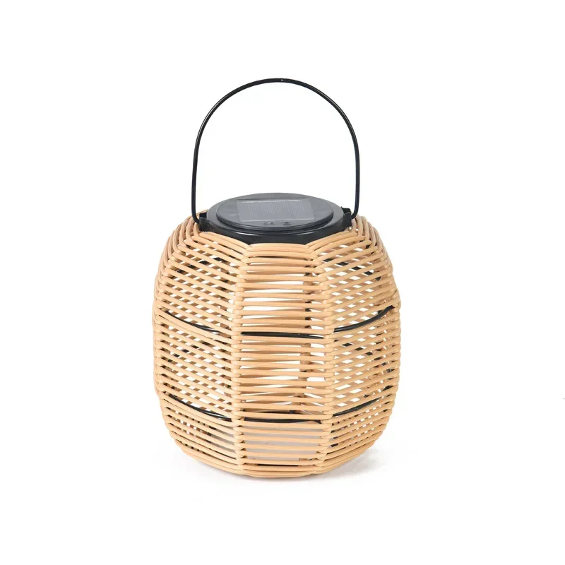 Solar Landscape Lamp 600mAh Imitation Rattan Yard Lantern Waterproof Lighting Ornaments Home Decor for Bedroom Outdoor  Backyard