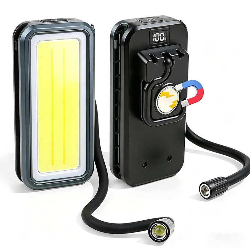 lanterna-de-trabalho-super-brilhante-para-mecanicos-com-power-bank-recarregavel-tipo-c-flexivel-com-haste-gooseneck-portatil-e-magnetica-led