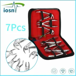 Dental Forceps Children's Tooth Extraction Forcep Pliers Kit Orthodontic Dental Lab Instruments Tools 7pcs Stainless Steel