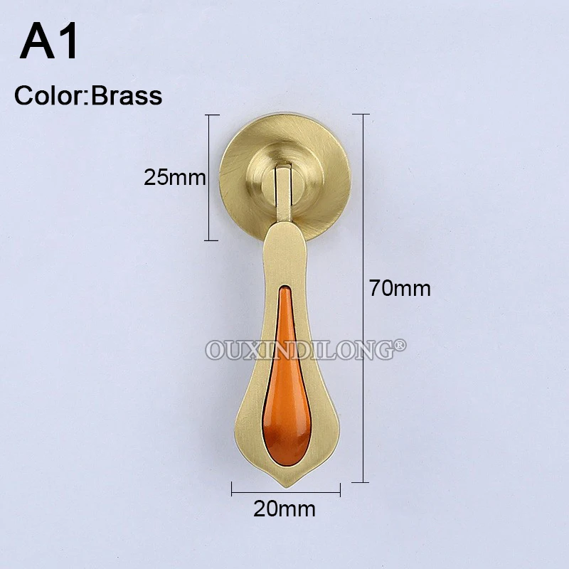10PCS Solid Brass Pendant Furniture Pulls Handles Drawer Knobs Cupboard Wardrobe Bookcase Closet Dresser Cabinet Pulls Knobs