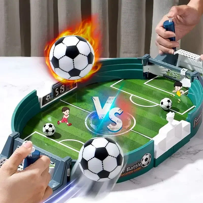 Mini Futbolín De Madera Portátil – Juego De Interior De 34.5 X 21.5 Cm, Con Marcador Deslizante Y Fácil Montaje, Ideal Para Niños