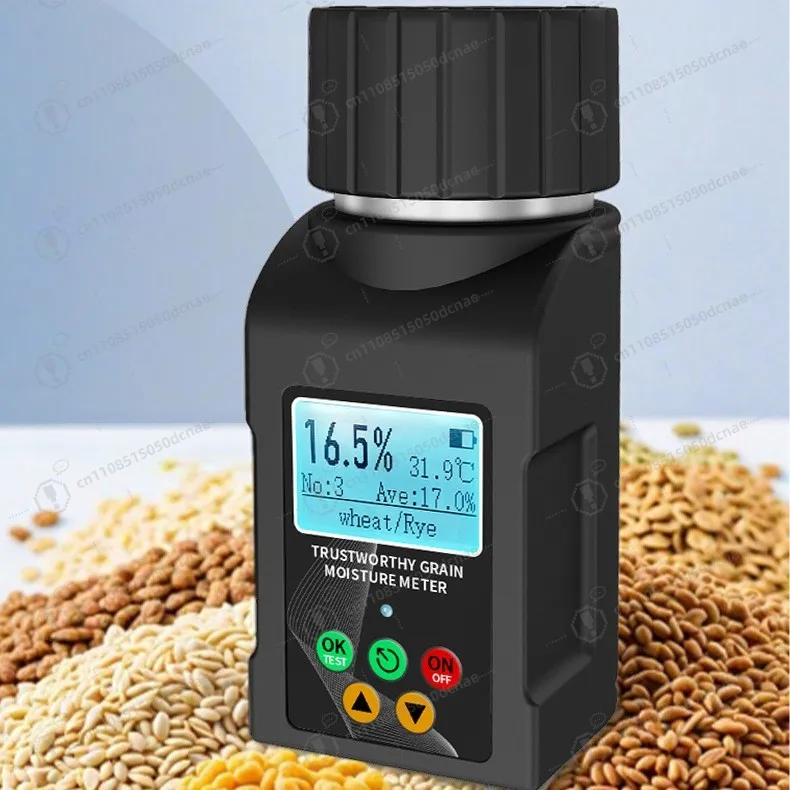 Moisture Meter for Coffee Beans Cocoa Tea Vanilla Multi-Language Portable Tester