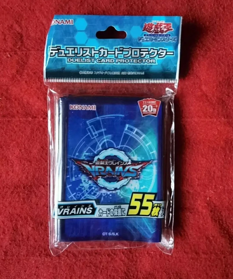 55Pcs Yugioh Konami Duel Monsters VRAINS Blue 20th ANNIVERSARY Official Collection Sealed Duelist Card Protectors Sleeves