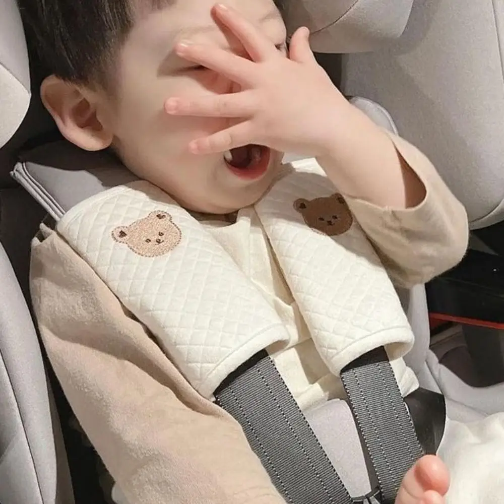 

Cotton Baby Car Seat Belt Cover Cartoon Stroller Accessories Baby Shoulder Strap Cover Protector Shoulder Pads