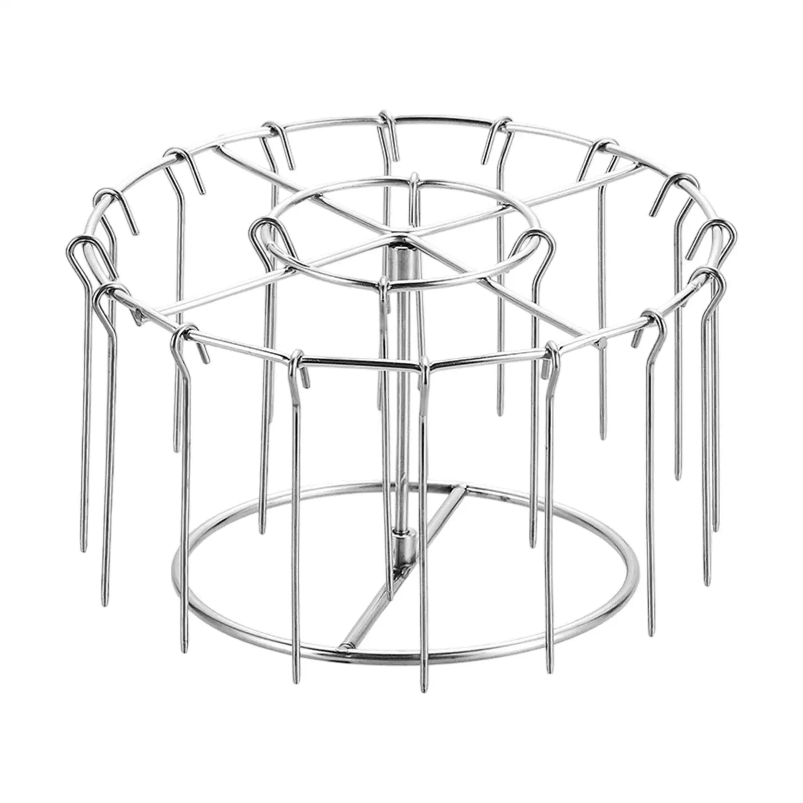 Stainless Steel Vertical Grill Rack Detachable String Grill Vertical Barbecue Skewer Bracket 24 Skewer Holder Barbecue Rack