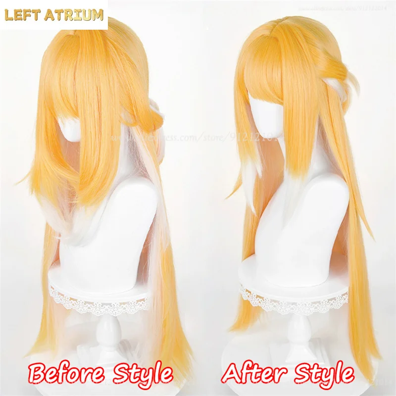 ZZZ Ju Fufu Cosplay Wig Orange White Mixed 72cm Wigs For Women Cosplay Anime Wig Heat Resistant Synthetic Hair Halloween view 2