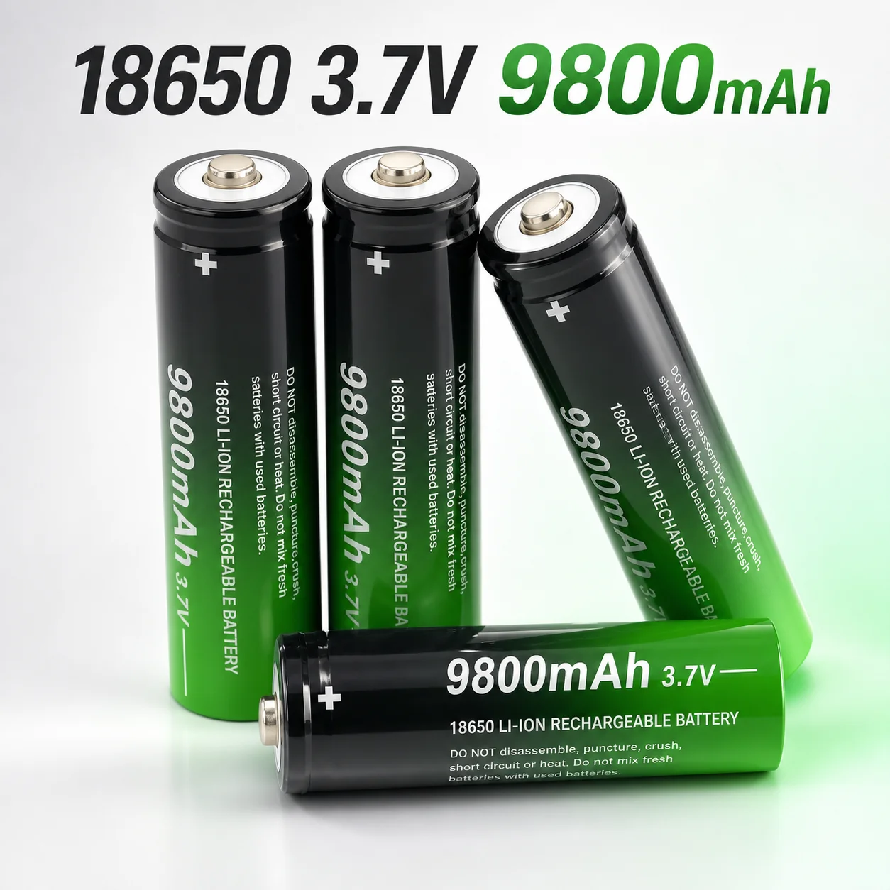 18650 3.7V 9800mAh Li-ion Rechargeable Battery for Flashlights Torches Headlamps Replacement Cell