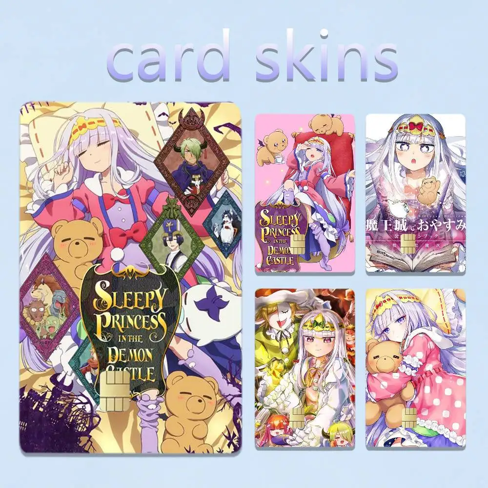 S-Sleepy Demon Castle 4pcs 1Set Card Stickers Small Waterproof Chip 4PCS Card Sticker Anti-Scratch