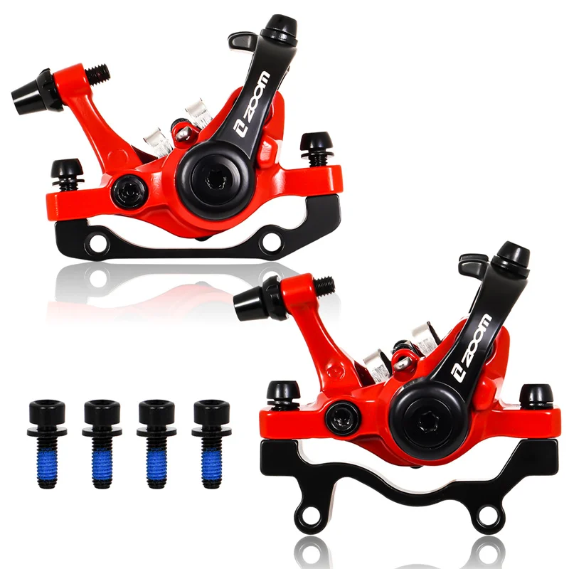 ZOOM Bicycle Disk Brakes Front Rear MTB Mechanical Pull Double Brake Calipers Road Mountain Bike Disc Brake Calipers