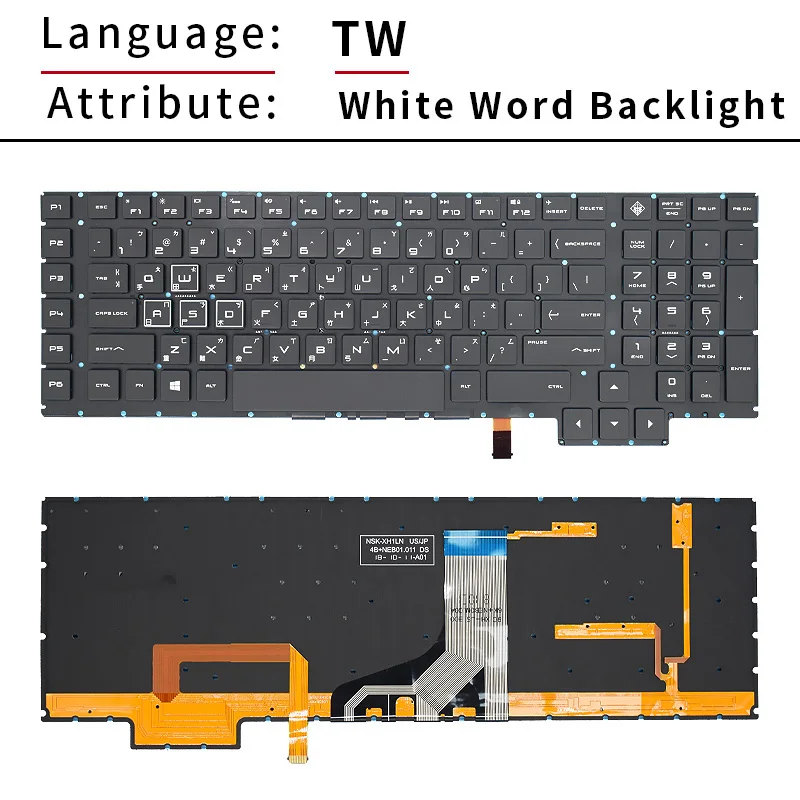 Nowy rosyjski podświetlany klawiatura do HP Omen 17-AN 17-AN000 17-AN013TX 17-AN010CA 17-AN020CA układ angielski NSK-XH0LN