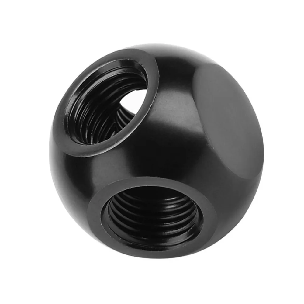 

Durable G1/4 Threaded Water Cooling Fitting 3 Way Black/Silver Spherical Connector Water Cooling Accessories Cooling System