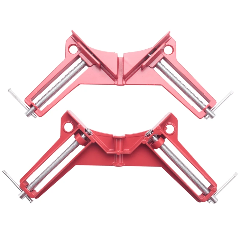 Corner Clamps 3Inch 2Pcs 90 Degree Right Angle Clamp Mitre Clamp For Wood Working Metal DIY Glass Picture Framing Jig, Quick Gri