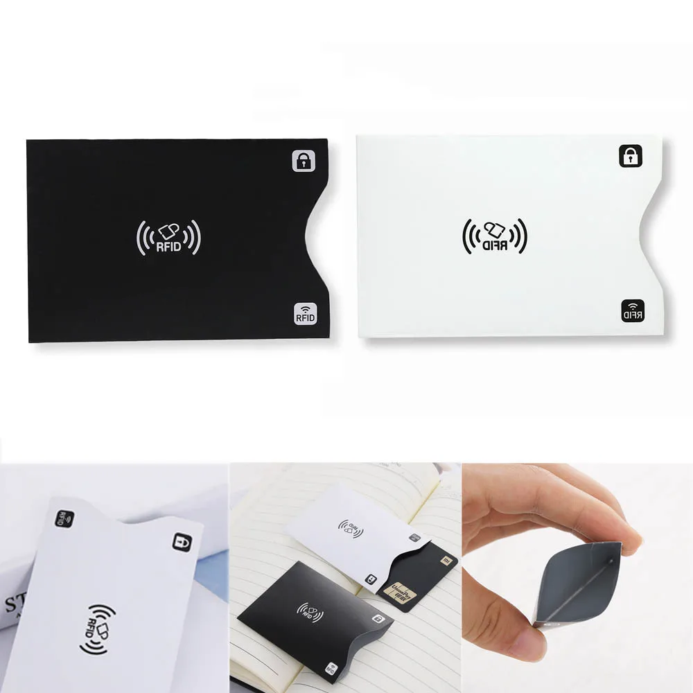 5 Pcs Smart Bank Protect Case Cover Blocking Rfid Card Holder Paper Anti Thief Aluminium