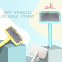 TAA Pet Comb Professional Dog Flat Pin Comb Eco-friendly Plastic Comb for Dog Multi-coloured Pet Universal Hair Tool Cat Brush