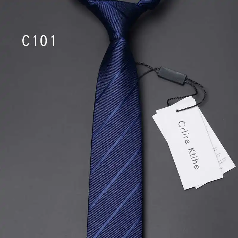 

High Quality 100% Silk Men's Tie With Blue Striped Grid 6cm Narrow Edition Business Banquet Shirt Accessories Made of Silk Tie