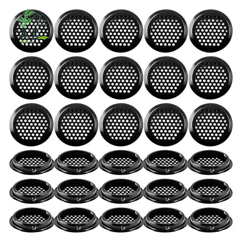 

A05E-30Pcs 2-дюймовые потолочные вентиляционные отверстия, круглые вентиляционные отверстия из нержавеющей стали, вентиляционная сетка, жалюзи с отверстием для кухонной обуви, шкаф для ванной комнаты