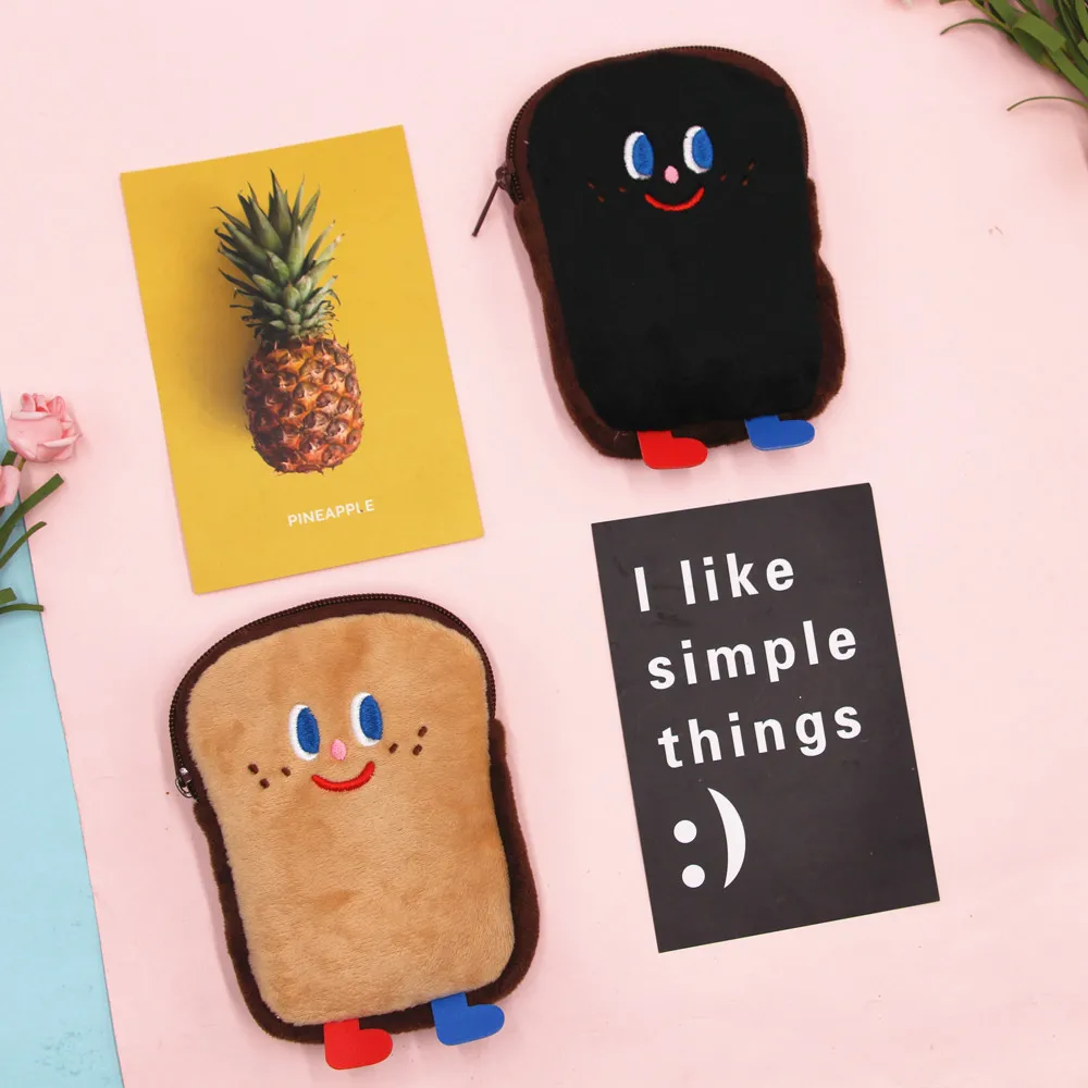 กระเป๋าสตางค์ผู้หญิงแบบนุ่มลายการ์ตูนเกาหลีกระเป๋าเก็บผ้าอนามัยผ้าฝ้ายของจิปาถะกระเป๋าเก็บน่ารักสำหรับนักเรียนกระเป๋าสตางค์ขนาดเล็ก