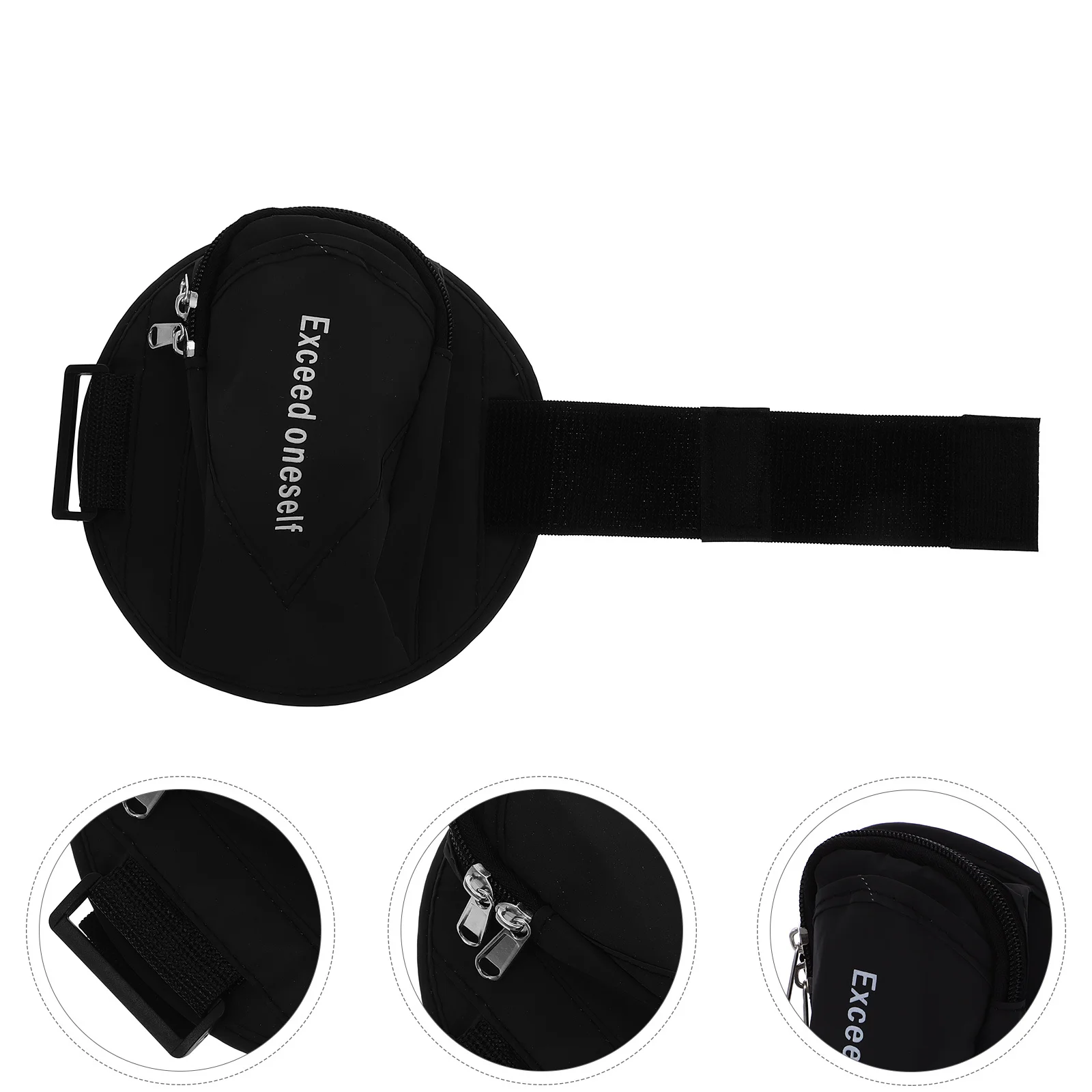 

Portable Running Armband Breathable Water-Resistant Nylon Sports Arm Bag with Zipped Pocket for Phone Keys Cards Cash USB Cable