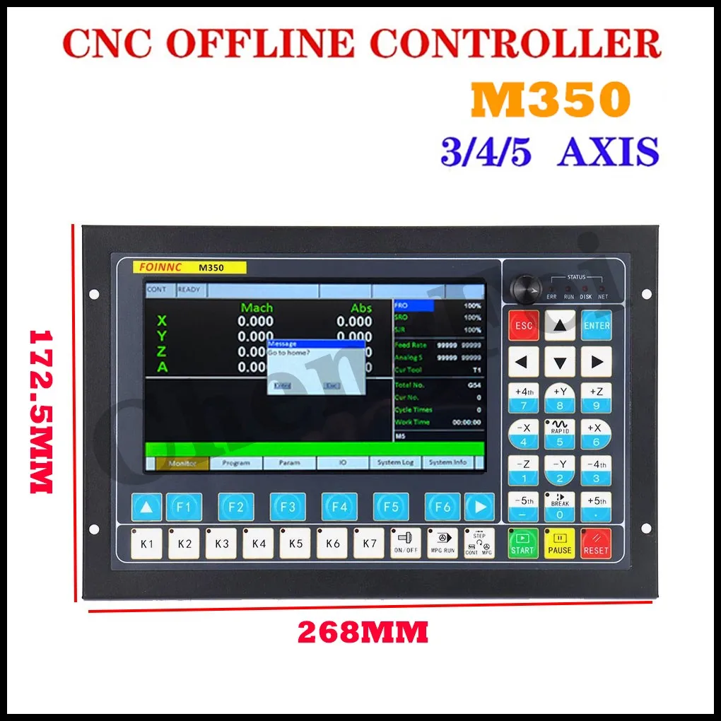 CNC M350 3/4/5 axis independent offline controller, support closed-loop stepper servo/ATC controller, replace DDCSV3.1MPG