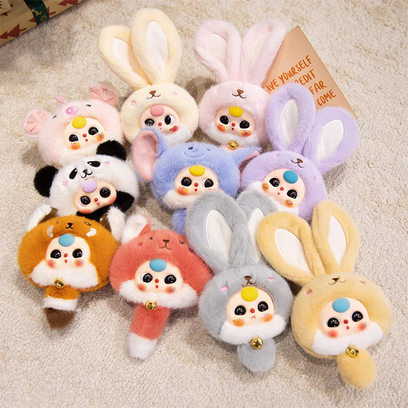 Hot 12/23cm Cartoon Elf Three Years Plush Toys Cute Anime Rabbit Pendants Soft StuffedDoll Keychain Bag Decor Kids Birthday Gift