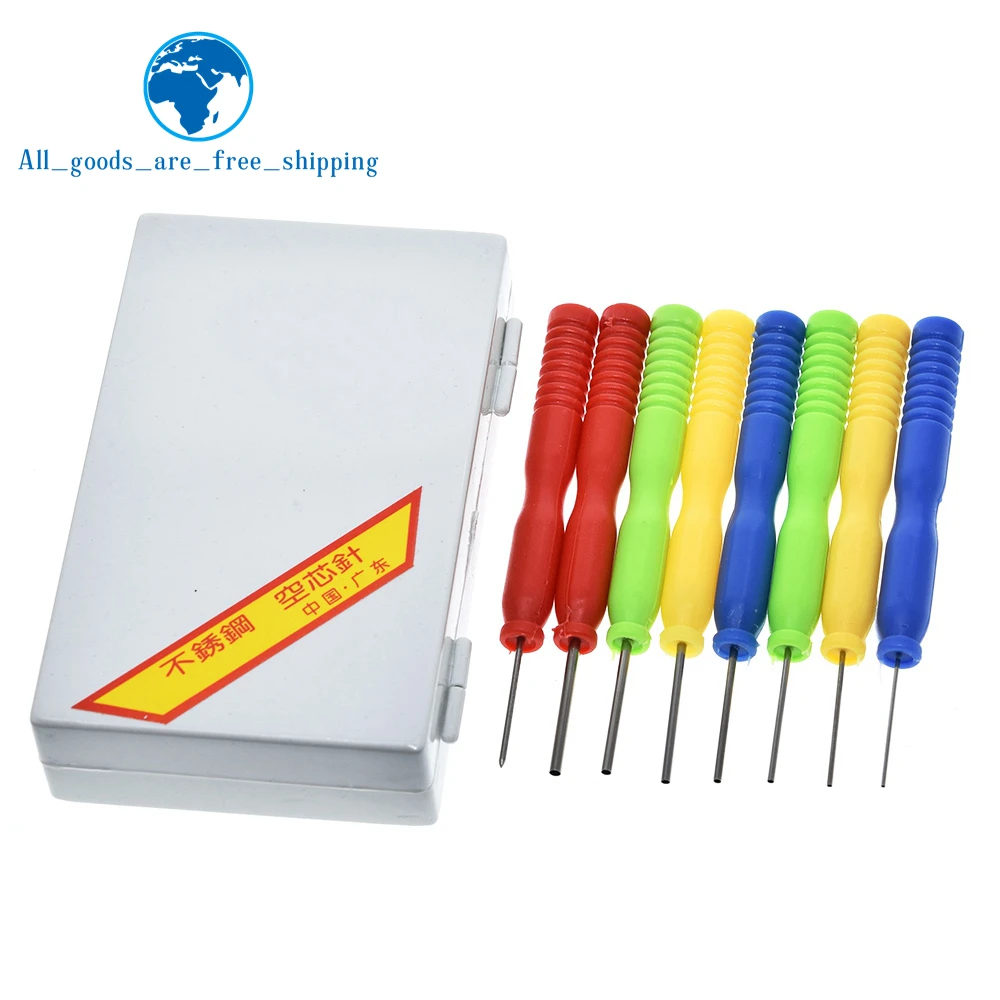 TZT Good Quality 8 Pcs/Lot Mixed Stainless Steel Non-stick Tin Hollow Core Needle Kits For Soldering Assist Accessories