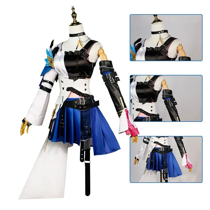 Serval cosplay traje honkai estrela ferroviário serval landau cosplay peruca vestido jogo uniforme roupas festa de halloween carnaval roupas