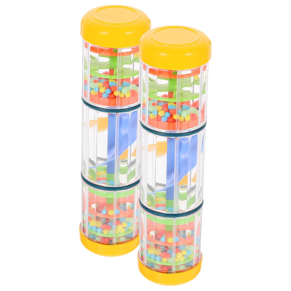 

2 Pcs Toddler Musical Instruments Rain Sound Tube Teaching Aid Kids -- Child Noise