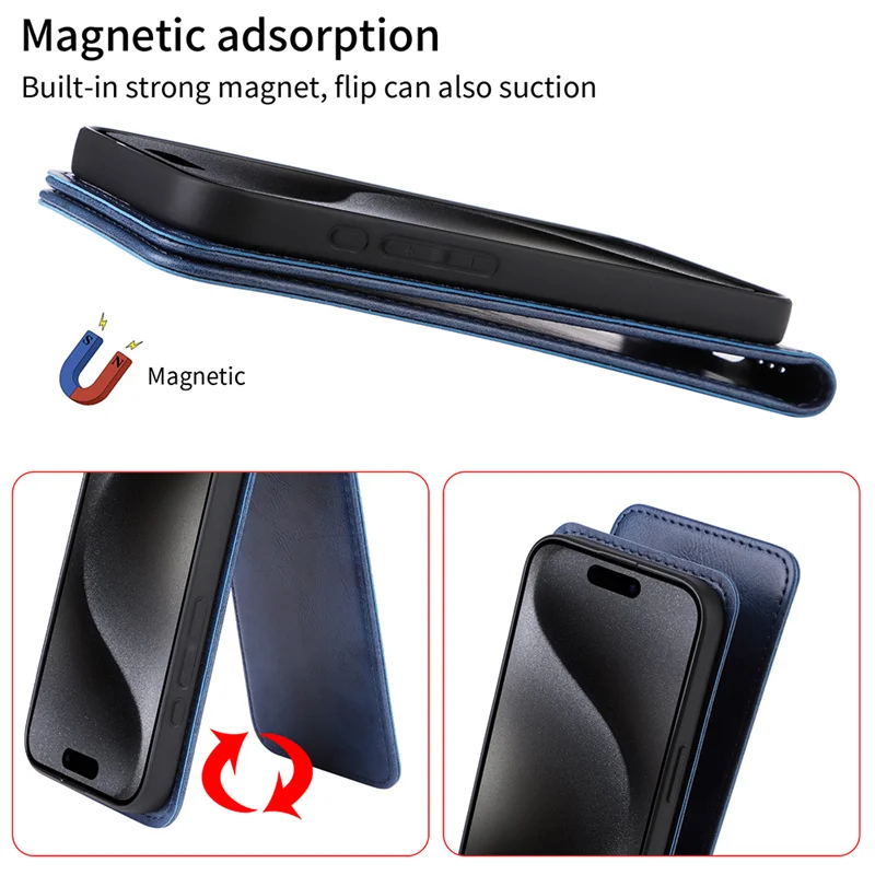 For Xiaomi Poco C75 4G flip up and down business wallet case for Redmi 14C 4G Redmi A3 Pro 4G Leather card slot Phone case