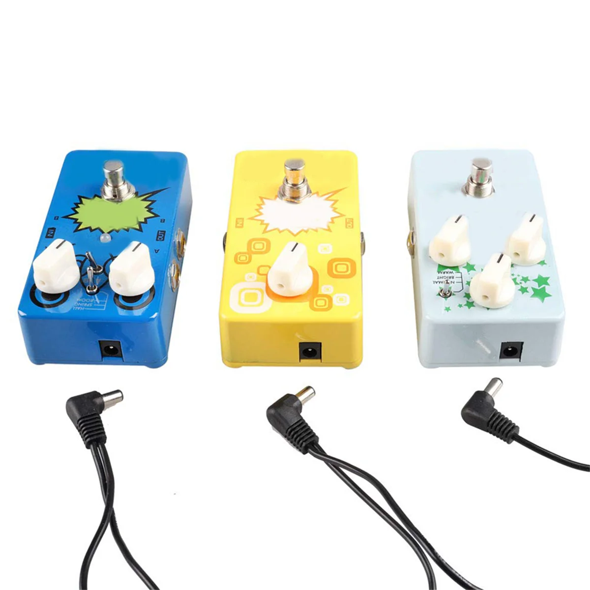 Daisy Chain Cable 1 to 8 Ways Guitar Effect Pedal Accessory 9V DC Adapter Plug Power Cord