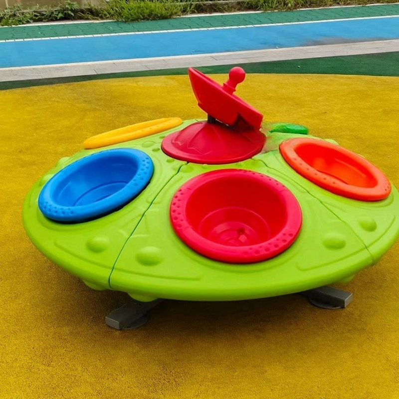 Kindergarten large outdoor flying saucer turntable toy community outdoor children's swivel chair carousel amusement park swivel