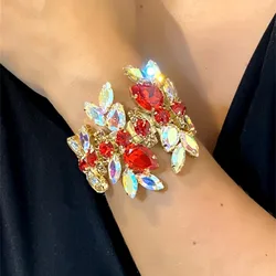 1pc xquisite Shiny Multicolor Rhinestone Bracelet Jewelry Women's Luxury Wedding Party Bracelet Fashion Crystal Jewelry Bracelet