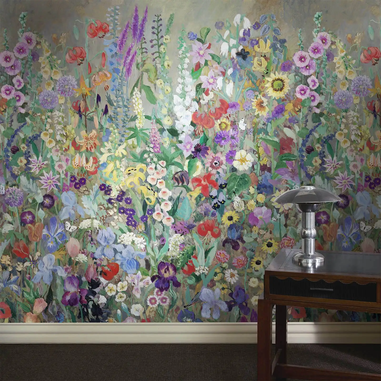 Customized wallpaper hand drawn floral fluff pastoral flowers leaf murals home decor, whole house covered with floral wallpaper