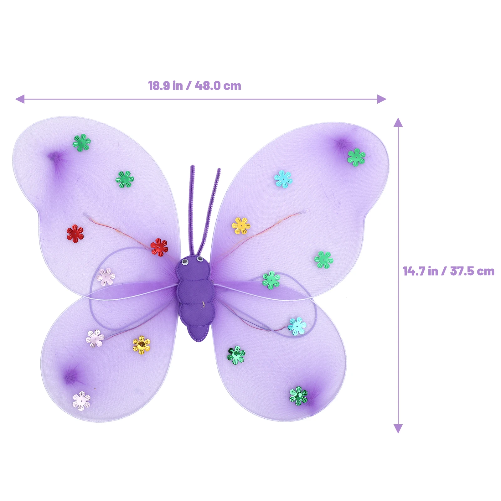 

1 set 1 Set Light Up Butterfly Fairy Costume Wings Headband Wand For Girls Cosplay Party Halloween Christmas Stage Performance