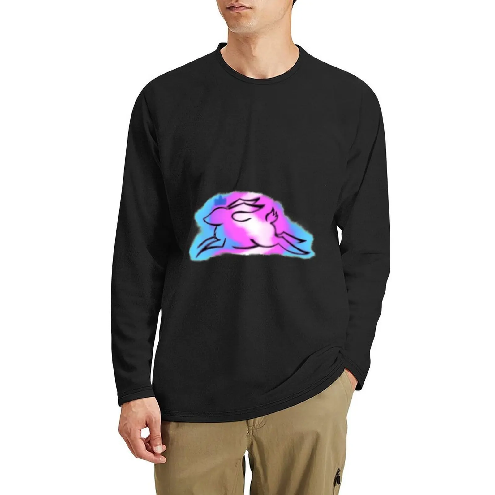 

Transgender Pride Rabbit Long T-Shirt graphic t shirt korean fashion heavyweight t shirts Blouse Men's clothing
