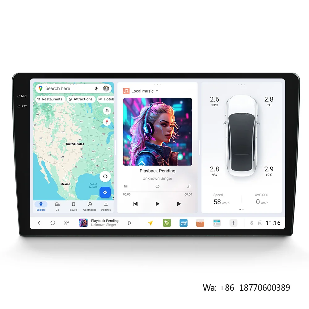 NaviFly DUDUAUTO DUDU7 Newest Android 2K Screen Car Navigation for Universal Head Unit Stereo with Car Play Android Auto