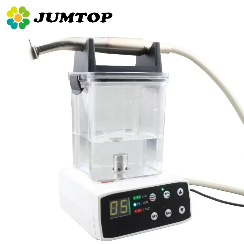 JUMTOP Dental Micromotor with 1:5 Red Ring Contra Angle Handpiece Internal Water Spray Electric motor