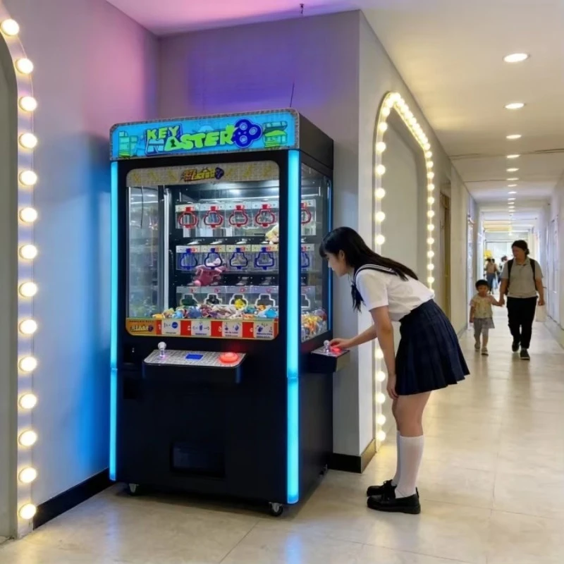 Custom Coin Operated Crane Game Push Key Master Steel Toy Game Machine Amusement Game For Sale