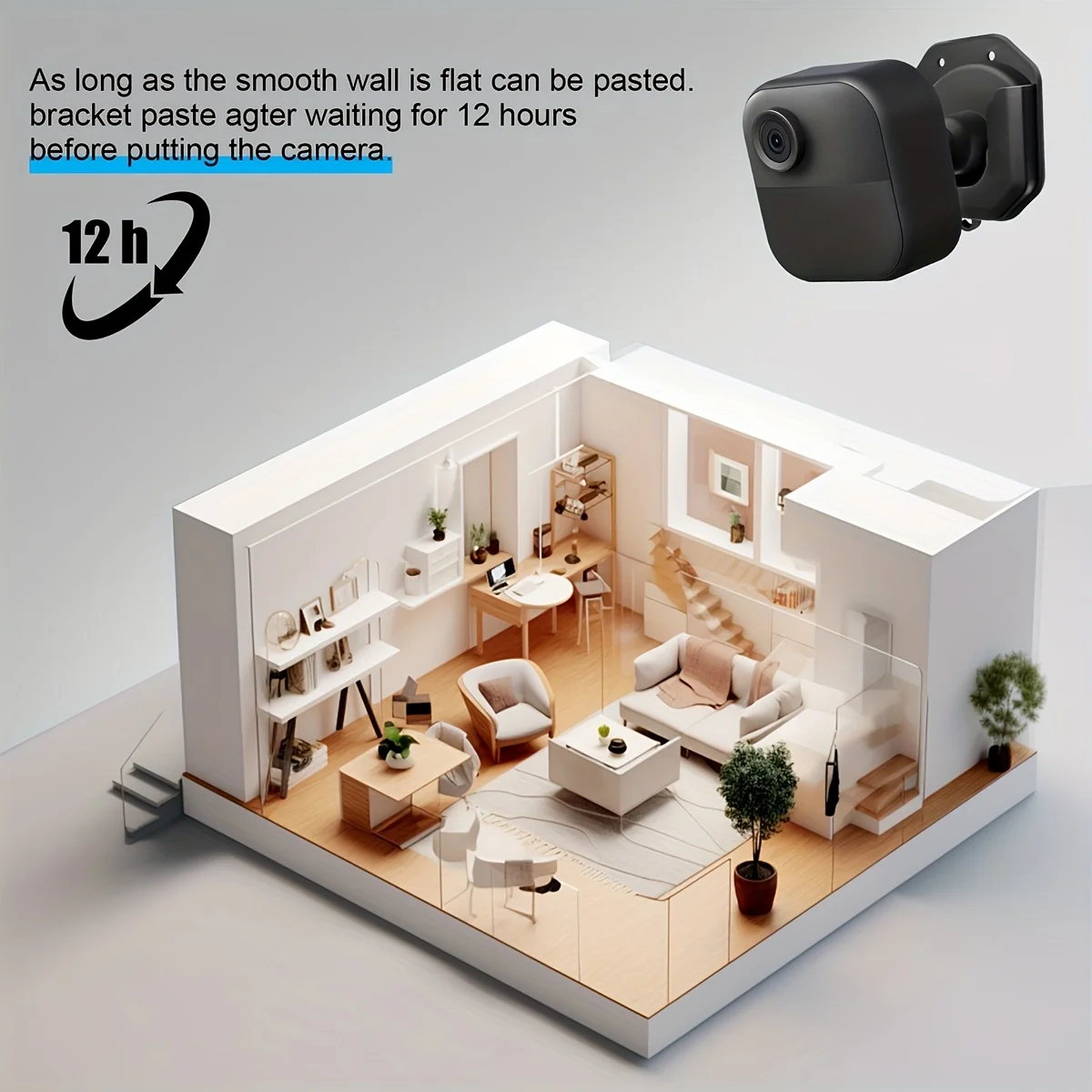 3 szt. Uchwyt Ścienny Bez Wiercenia Bez Śrub do Kamery Blink Mini / Mini 2 / Blink Outdoor 4 / Blink Indoor