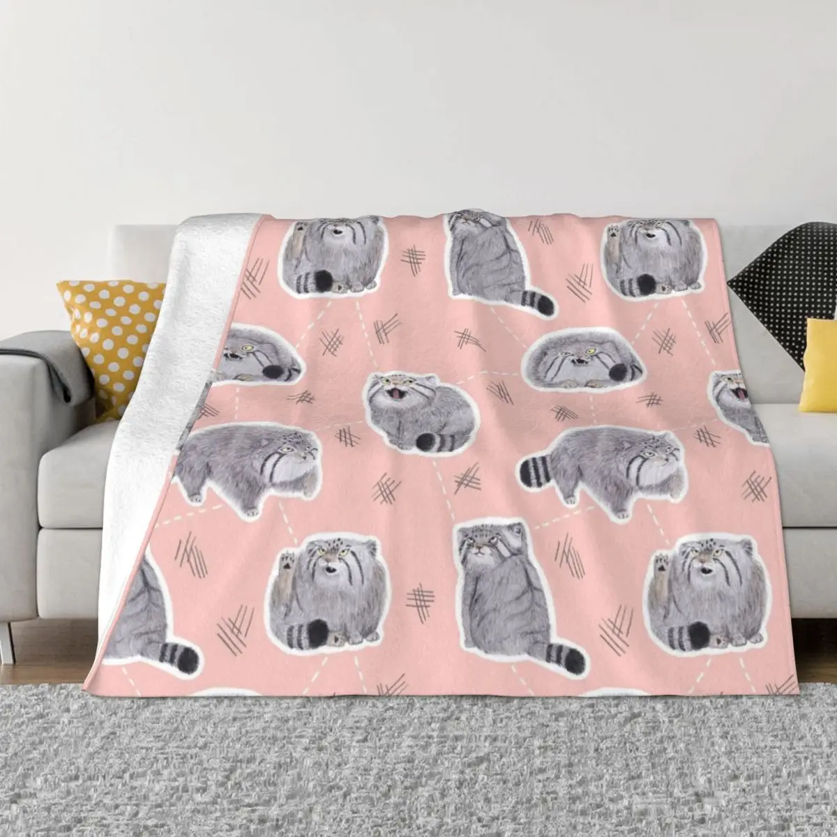 

Pudgy Pallas' Cats Throw Blanket Sofa Quilt Stuffed Blankets cosplay anime