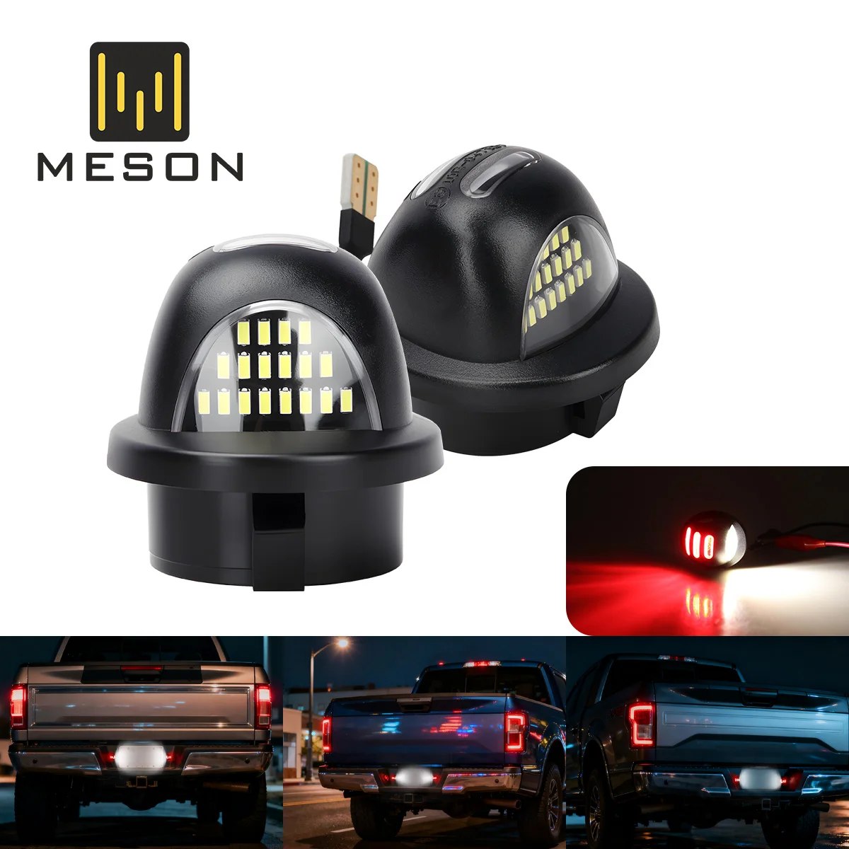 

2pcs LED Car License Plate Lights For Ford F150 F250 F350 F550 12V 18SMD Ranger Explorer Sport Bronco Expedition Excursion